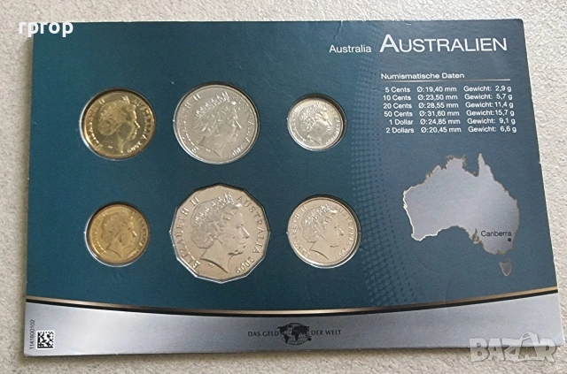 Австралия.
5, 10, 20 ,50 цента 1 и 2 долара
UNC., снимка 9 - Нумизматика и бонистика - 49168807