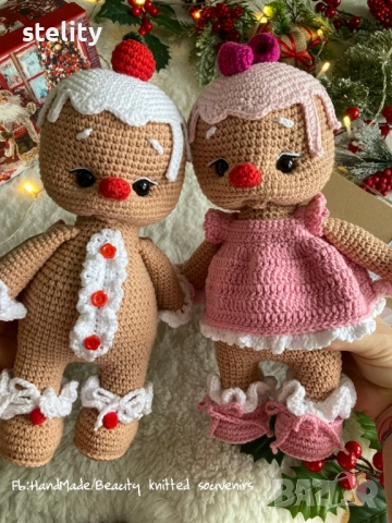 Джинджифилова плетена бисквитка, снимка 2 - Играчки за стая - 51694769