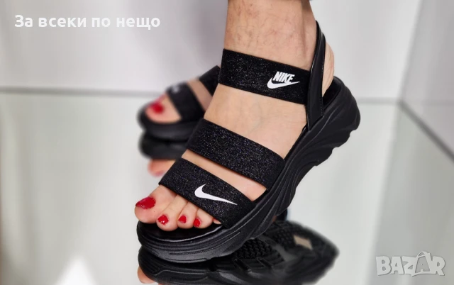 Nike Дамски Черни Сандали Найк от 36 до 41 номер Код P739, снимка 4 - Сандали - 50663743