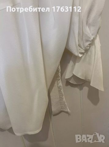 Бяла копринена луксозна блуза The Kooples, размер S-M, снимка 4 - Ризи - 46431475