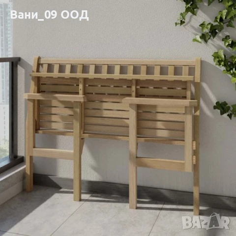 Сгъваема градинска пейка от акация, снимка 3 - Градински мебели, декорация  - 50510697