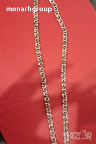 Сребърен ланец, снимка 3 - Колиета, медальони, синджири - 37944661