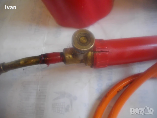 Мини бижутерска горелка за патрон газ пропан-бутан немска оригинална с маркуч и бутилка, снимка 12 - Други инструменти - 51251852