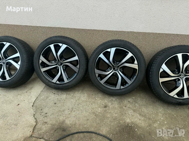 Оригинални Алуминиеви джанти за Sitroen 17 4х108 със летни гуми Goodyear 205 50 17 дот 22г 