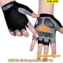 Еластични ръкавици без пръсти за колоездене или фитнес в черен цвят - КОД 4058