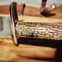 Ловен масивен нож с изобразен Бухал и Еделвайс  , снимка 10