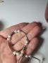 Сребърно колие с естествени перли, снимка 1 - Колиета, медальони, синджири - 45545328