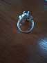 Сребърен пръстен със син камък, снимка 3
