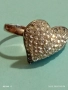 Сребърен пръстен с кристално сърце ❤️ Swarovski стил и елегантност 37676 , снимка 7