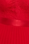 Дамска червена официална дълга рокля с дантела и плисе, снимка 4