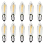 10 броя комплект Димируеми E10 LED крушки COB 0.2W 10–55V топъл цвят 15 000 часа, снимка 6
