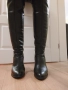 Елегантни и топли кожени ботуши над коляното, снимка 2