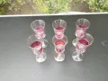 Ретро стъклени чаши гравирани., снимка 2