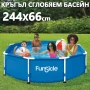 Сглобяем басейн 2.44м с PVC покритие и стоманена рамка, снимка 1