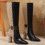 Дамски елегантни високи ботуши, снимка 5