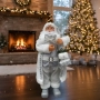 Дядо Коледа в сребристо – празнична фигура, която носи магия и уют у дома (50 / 70 см), снимка 11