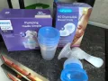 Помпа за кърма с три бутилки Avent + подарък!, снимка 2