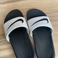 Оригинални юношески бяло/черни чехли Nike! 33,5 н, снимка 4 - Детски сандали и чехли - 45294313