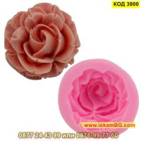 Форма избработена от силикон във формата на роза - КОД 3800, снимка 5 - Форми - 45131739