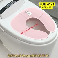 Сгъваем адаптер за деца тип седалнка за тоалетна чиния - КОД 4171, снимка 2 - За банята - 45525098