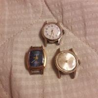 Позлатен руски дамски часовник 3 броя, снимка 1 - Антикварни и старинни предмети - 45828865
