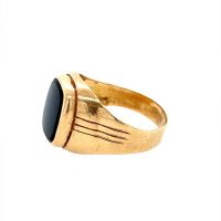 Златен мъжки пръстен 5,69гр. размер:67 14кр. проба:585 модел:23530-3, снимка 2 - Пръстени - 45403292