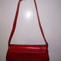 Малка дамска чанта от естествена кожа в червен цвят, снимка 16 - Чанти - 45113863