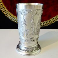 Чаша от калай с изображения от Кьолн. , снимка 2 - Антикварни и старинни предмети - 45204470