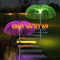 2 броя Градинска соларна лампа, соларна лампа за градината светещи 7 цвята, снимка 2 - Градински мебели, декорация  - 45031959