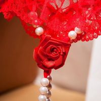 Стимулиращи еротични прашки с роза и перлени топчета - Код:1500, снимка 5 - Бельо - 45551571