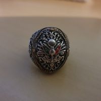 Османски военен Сребърен пръстен 925, снимка 1 - Антикварни и старинни предмети - 45845524