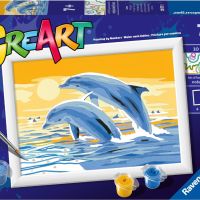 Комплект рисуване по номера от Ravensburger - делфини, снимка 5 - Рисуване и оцветяване - 45089410