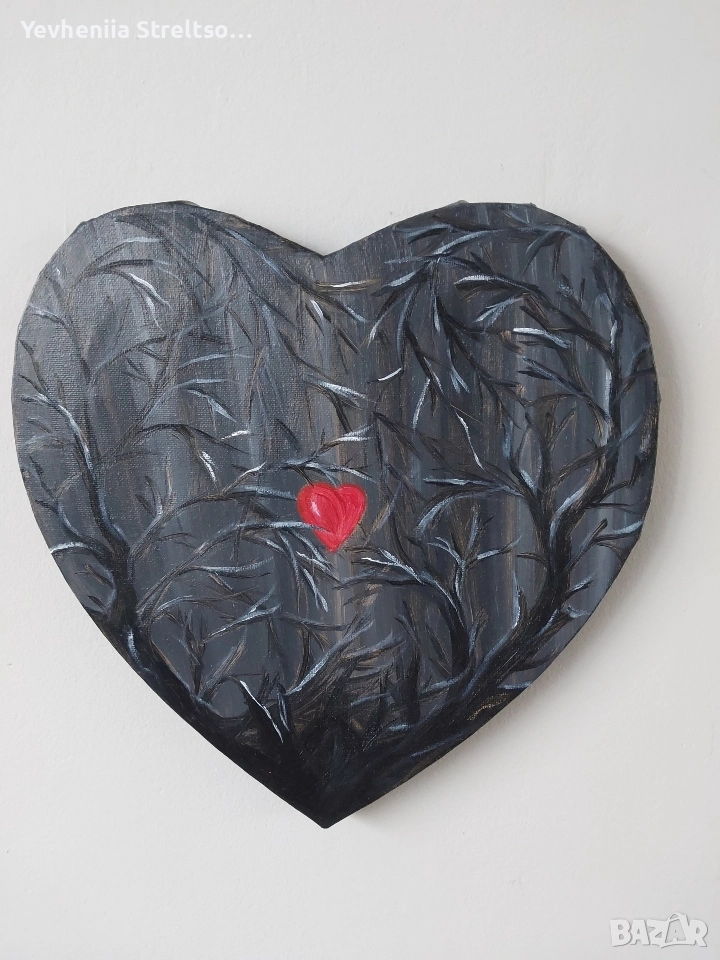 Оригинальная картина СЕРАЯ ТОСКА.Холст, масло, лак. размеры 40х30 см. , снимка 1