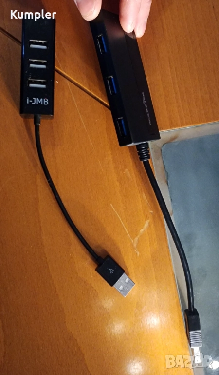 USB хъбове – USB 2.0 (3 порта) и USB 3.0 (4 порта + порт за захранване), снимка 1
