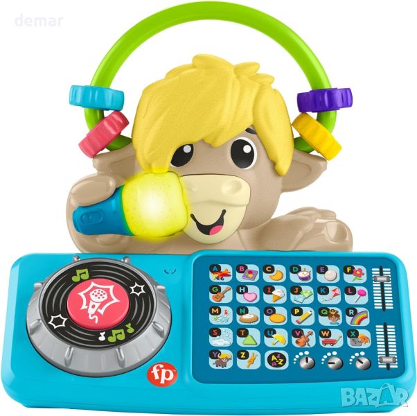 Fisher-Price Baby Интерактивна играчка за бебета 9+ месеца, A to Z музика и светлини, английски, снимка 1