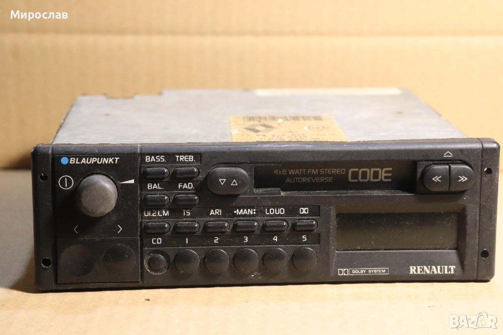 BLAUPUNKT RENAULT G 4  АВТО РАДИО КАСЕТОФОН, снимка 1