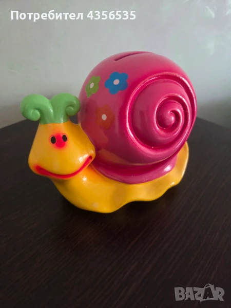 Керамична Касичка охлюв и шрек, снимка 1