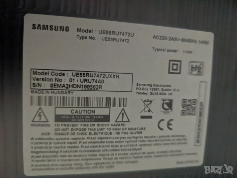 Samsung UE55RU7472 на части, снимка 1
