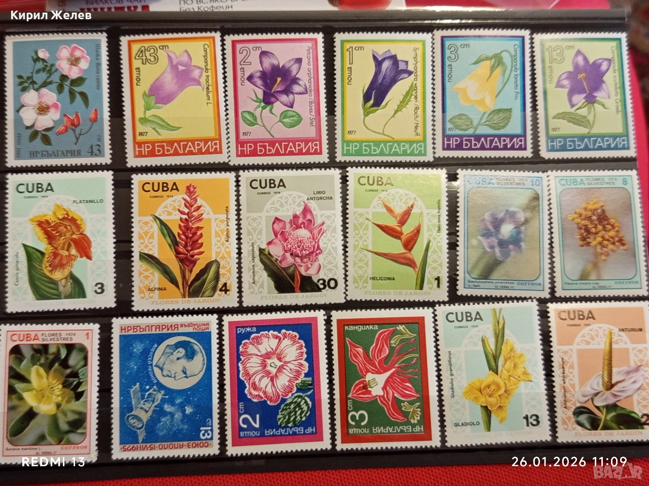 Стари пощенски марки от цял свят смесени ЦВЕТЯ без печат за КОЛЕКЦИЯ 52074, снимка 1