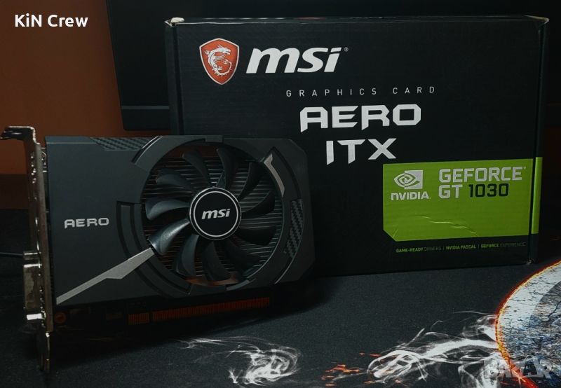 GeForce GT 1030 AERO ITX 2G OC Видео карта на NVIDIA, снимка 1