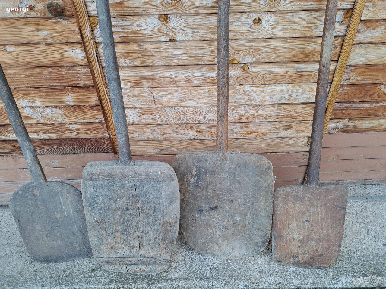 дървена лопата за хляб антика, снимка 1