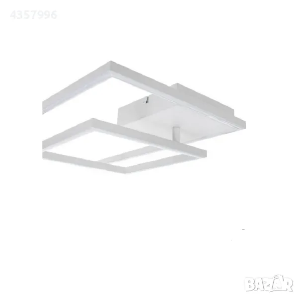 Декоративен LED плафон, 25W, Бял с 2 регулируеми правоъгълника , снимка 1