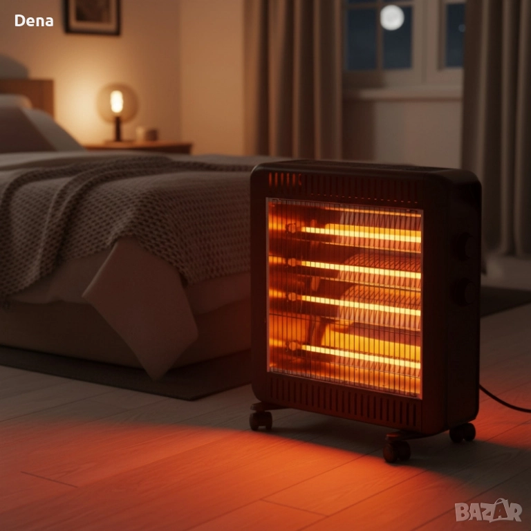 Кварцова печка 2200W с 4 тръби – бързо отопление и нисък разход, снимка 1