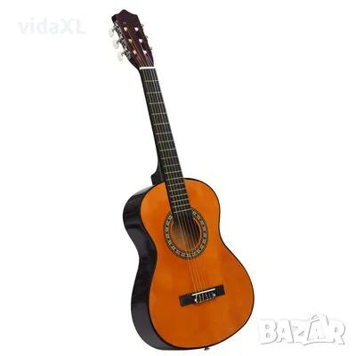 vidaXL Класическа китара за начинаещи и деца, 1/2, 34", липово дърво(SKU:70128), снимка 1