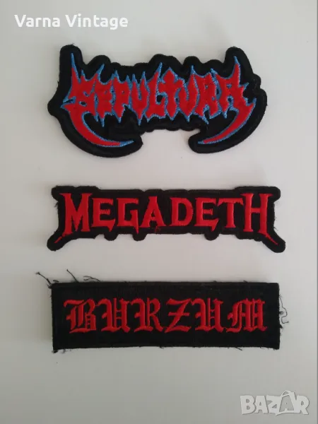 Нашивки SEPULTURA MEGADETH BURZUM, снимка 1