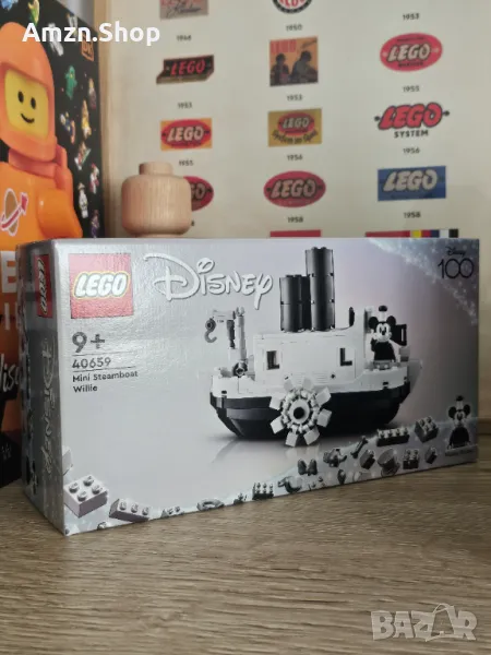 LEGO 40659 Mini Steamboat Willie беше промоционален комплект от 424 части на Disney с 1 минифигурка, снимка 1