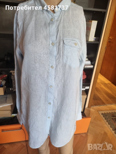 Дамска  ленена дълга риза(туника) Jean Paul, размер L, снимка 1