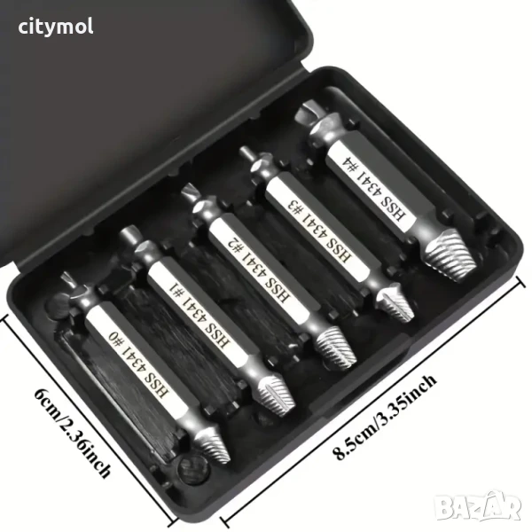 Екстрактори за скъсани болтове, комплект 4бр, снимка 1