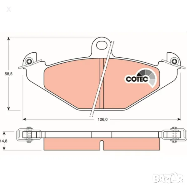 FERODO FSL878 НАКЛАДКИ ЗАДНИ RENAULT 21, Safrane, Espace, Laguna 1986-2006 OE 7701203726  6025308186, снимка 1