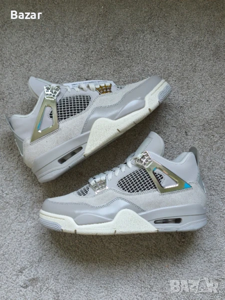 100% оригинални Jordan 4 Metallic Silver Размер 40 Номер Сребристи Сиви , снимка 1